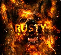 极品PS动作－怒火重生(新版/含高清视频教程)：Rusty Photoshop Action